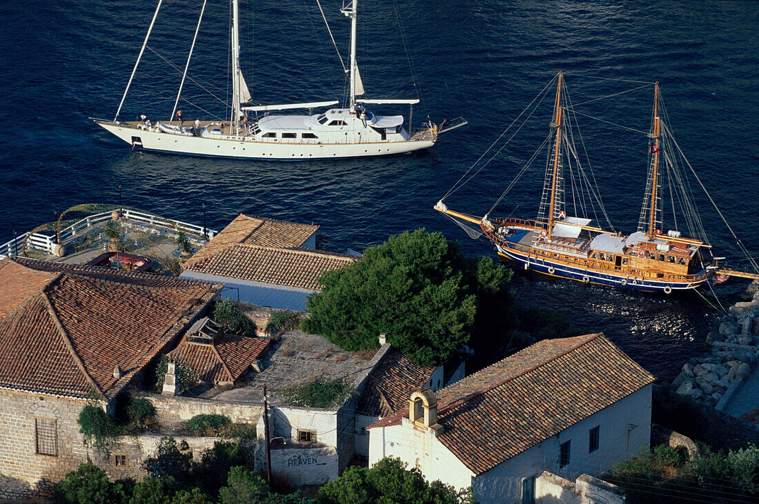 Hafenansicht, Hydra, Saronische Inseln Griechenland