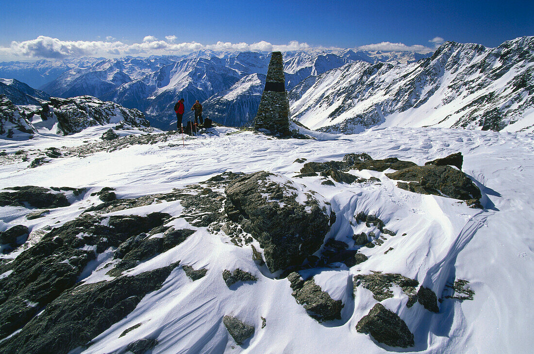 Fundstelle des Ötzi, Similaun Mann , über Schnalstal, Ötztaler Alpen Südtirol, Italien