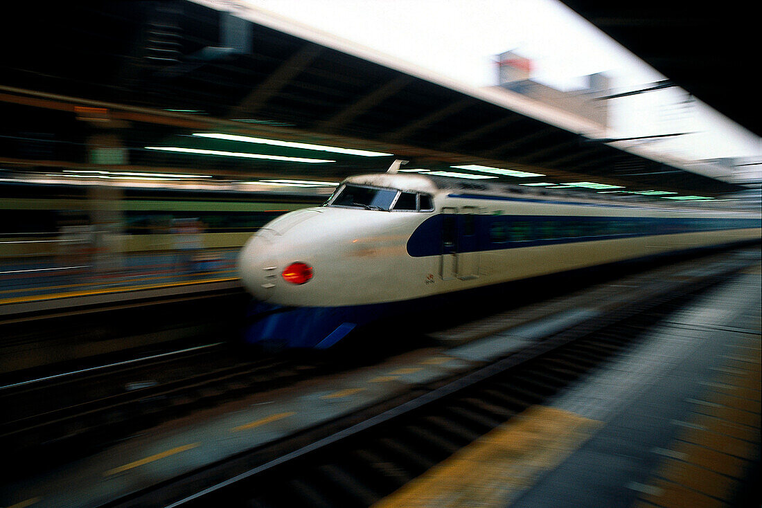 Shinkansen Bullet Trains, High speed train at the station of Tokyo, Japan, Asia