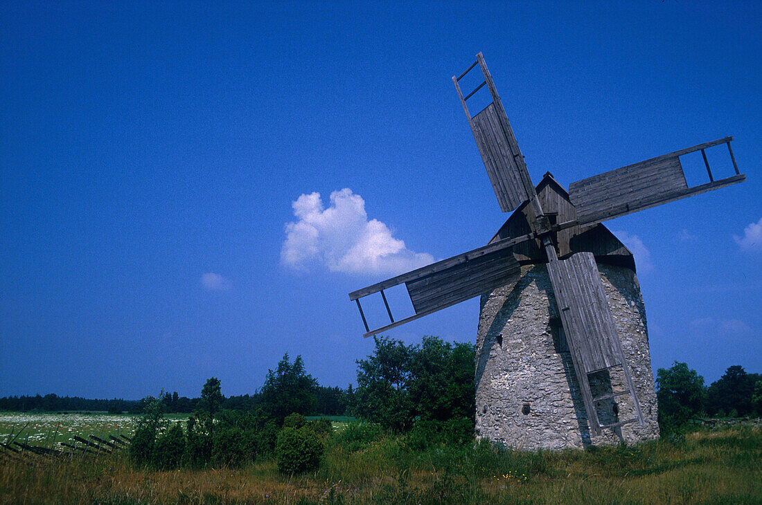 Windmühle bei Ala, Gotland, Schweden