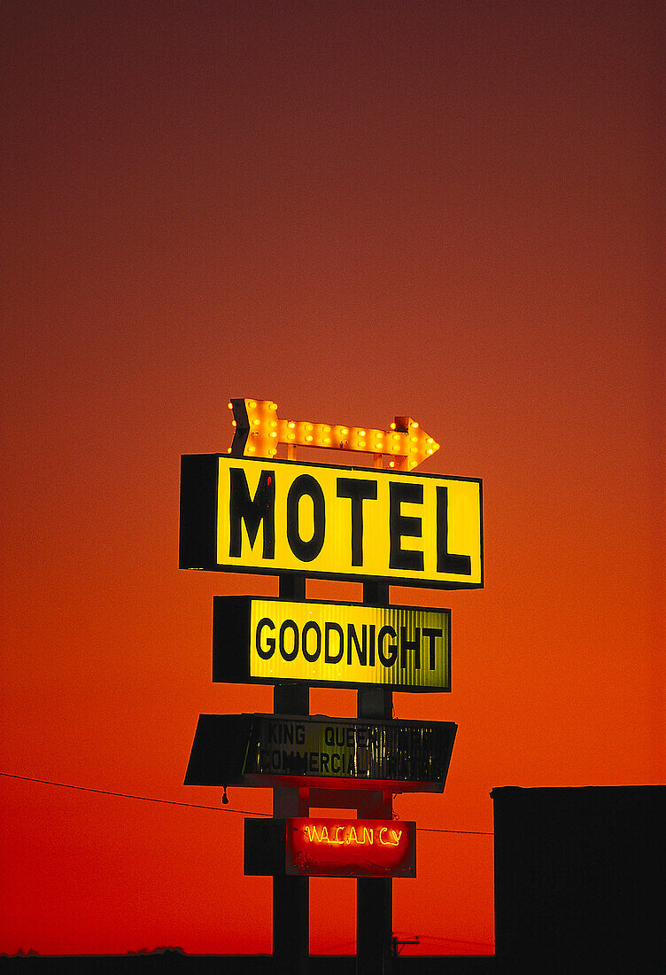 Motel, Goodnight, Canyon südl. Amarillo Panhandle, Texas, USA