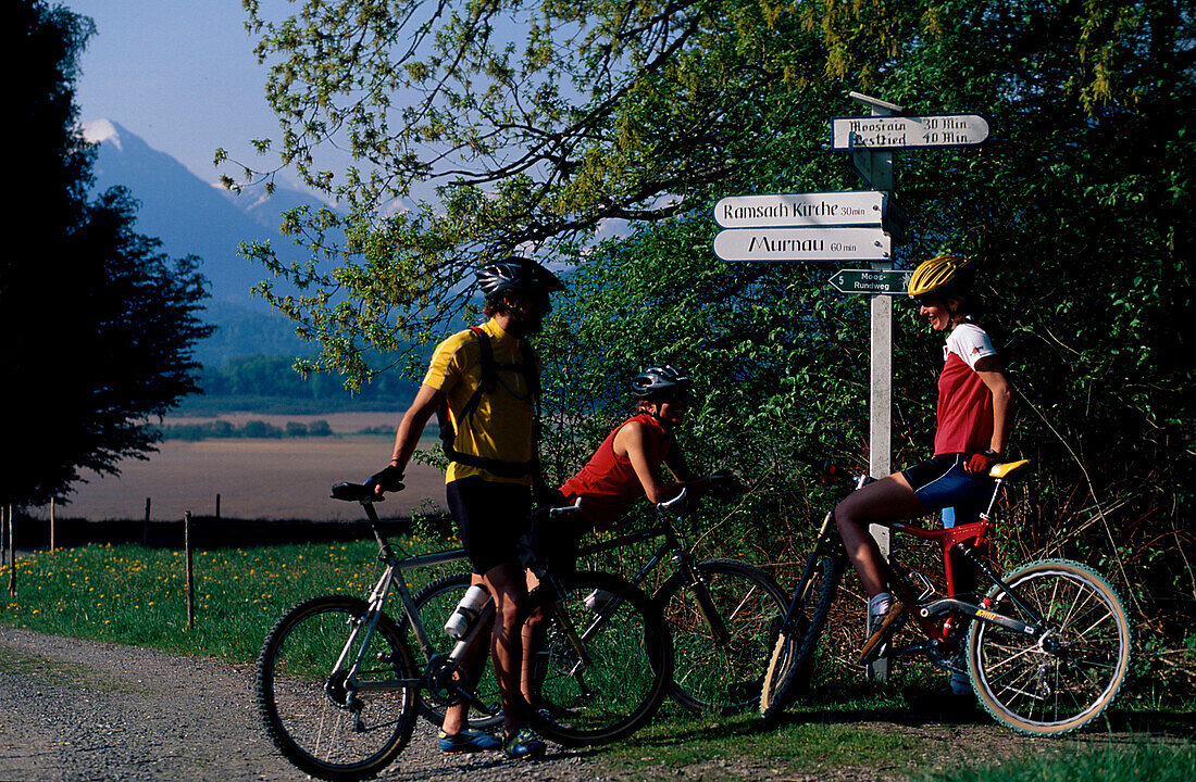 Mountainbike, Fuenfseenland, Sommer Oberbayern, Deutschland