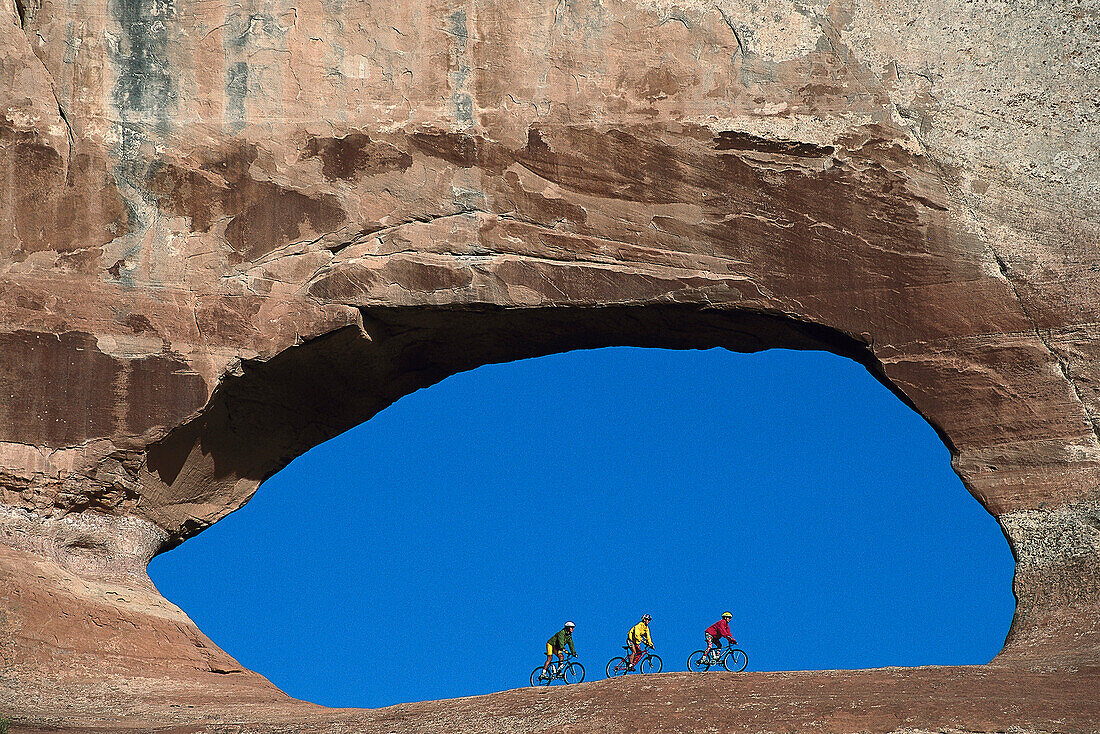 Mountainbiker, Arches Nationalpark, Utah, USA