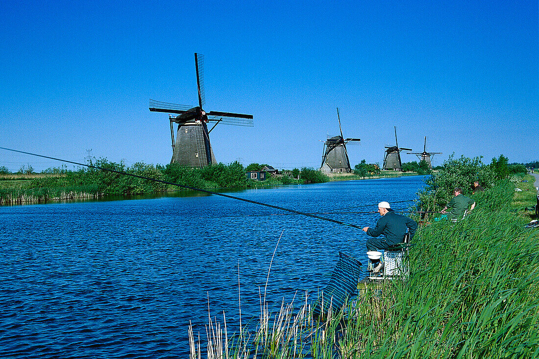 Windmuehle, Angler, Kinderdijk Niederlande