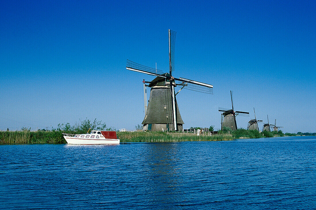 Windmühle in einer Reihe, Kinderdijk, Niederlande