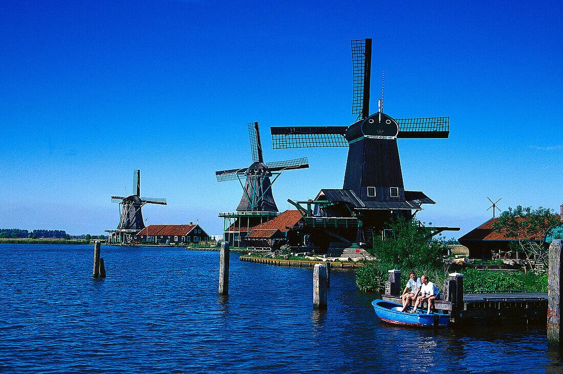 Windmühlen, Zaandijk, Freilichtmuseum Zaanse Schans Niederlande