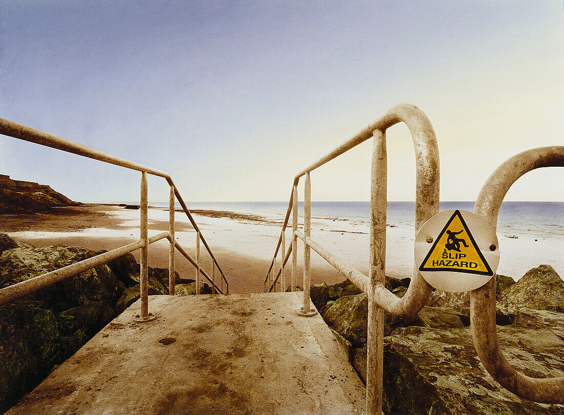 E. George, Deception on his Mind, Beach, Walton-on-the-Naze, Essex, England, Great Britain