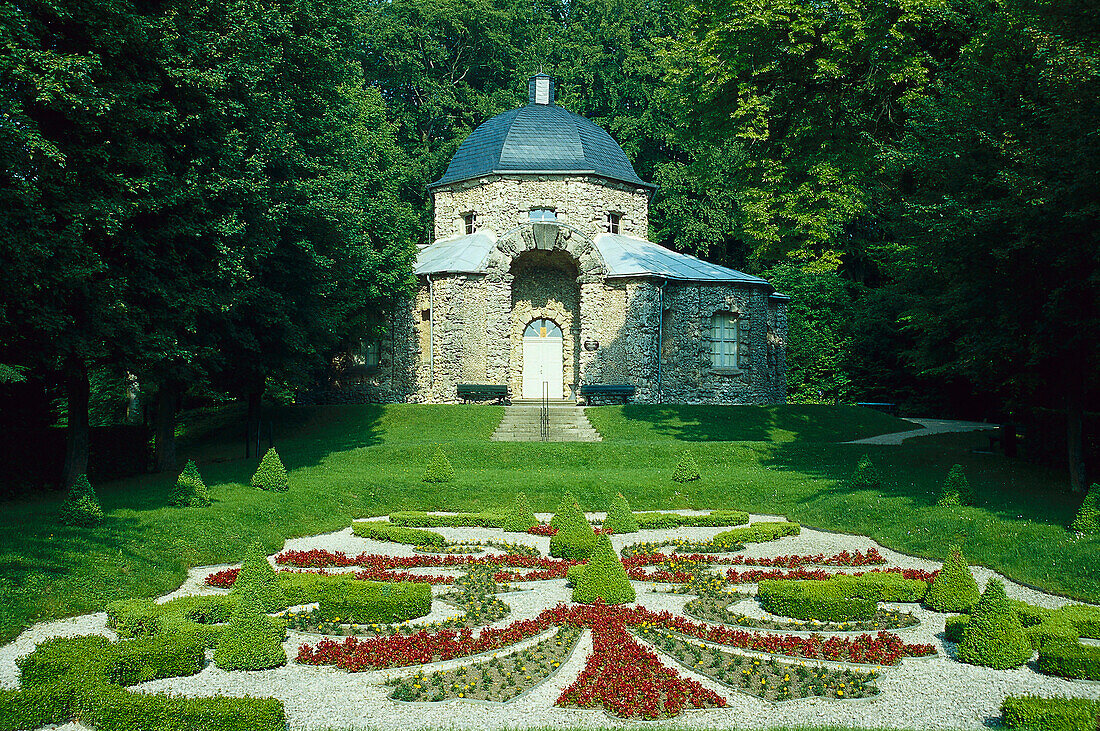 Sanspareil Gartenanlage mit Morgenländischem Bau, Kulmbach, Fränkische Schweiz, Bayern, Deutschland