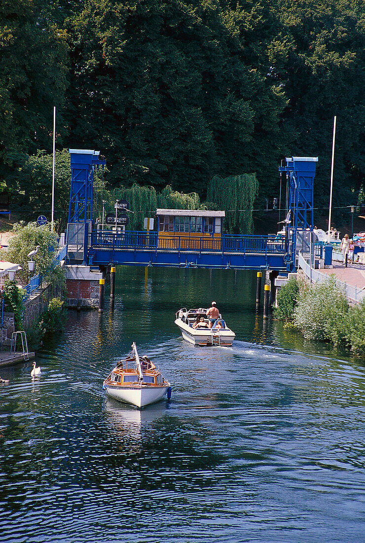Hubbrücke, Plau am See, Mecklenburgische Seenplatte Meck.-Vorpommern, Deutschland
