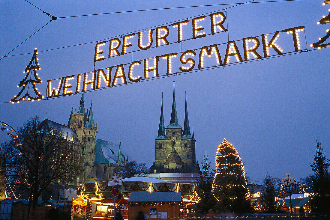 The Christmas Market in Erfurt, Thueringia, Germany