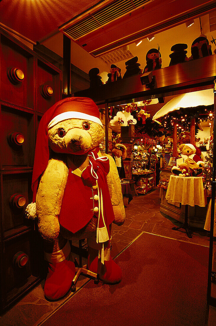 Christmas Toys in a shop in Rothenburg, Bavaria, Germany