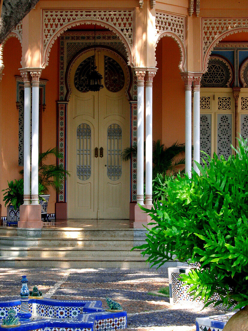 Exterior view of the Casa Roman, Cartagena de Indias, Colombia, South America