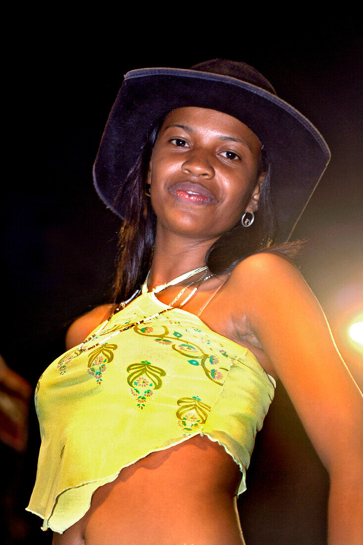 Colombian Girl with Cowboy Hat, Baranquilla, Carnival, Colombia, South America