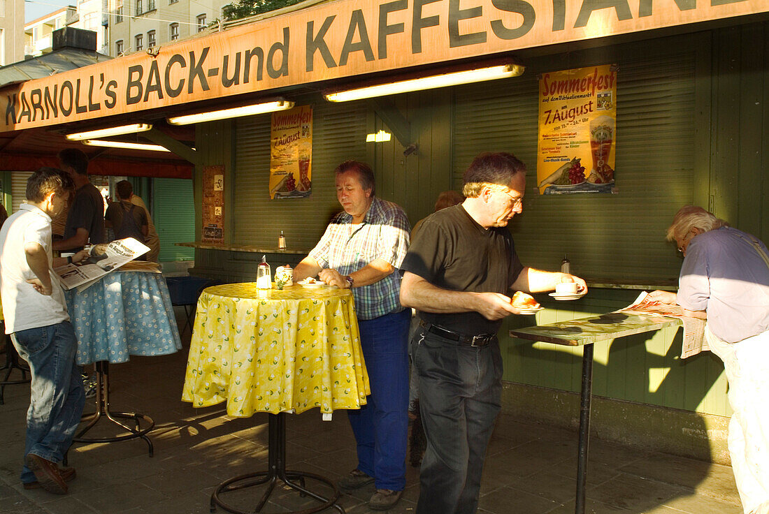 Coffee Stall at Viktualien Market, Munich, Bavaria, Germany