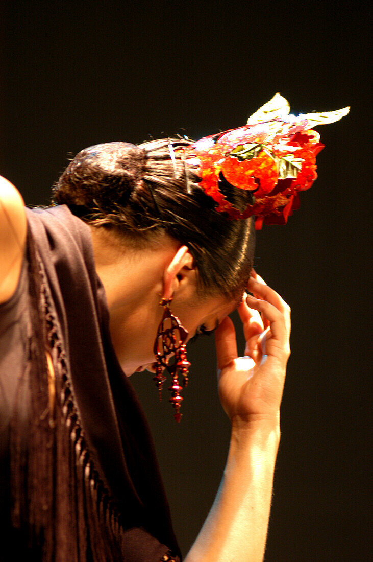 Flamenco dancer, World Flamenco Fair, Seville, Andalusia, Spain