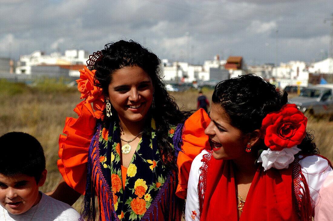 Flamenco dresses, Seville Andalucia Spain