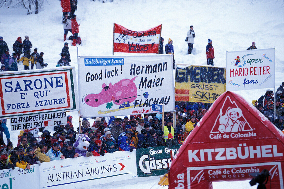 Hahnenkamm-Rennen,Hermann Maier, Zielraum, Kitzbühel Tirol, Österreich