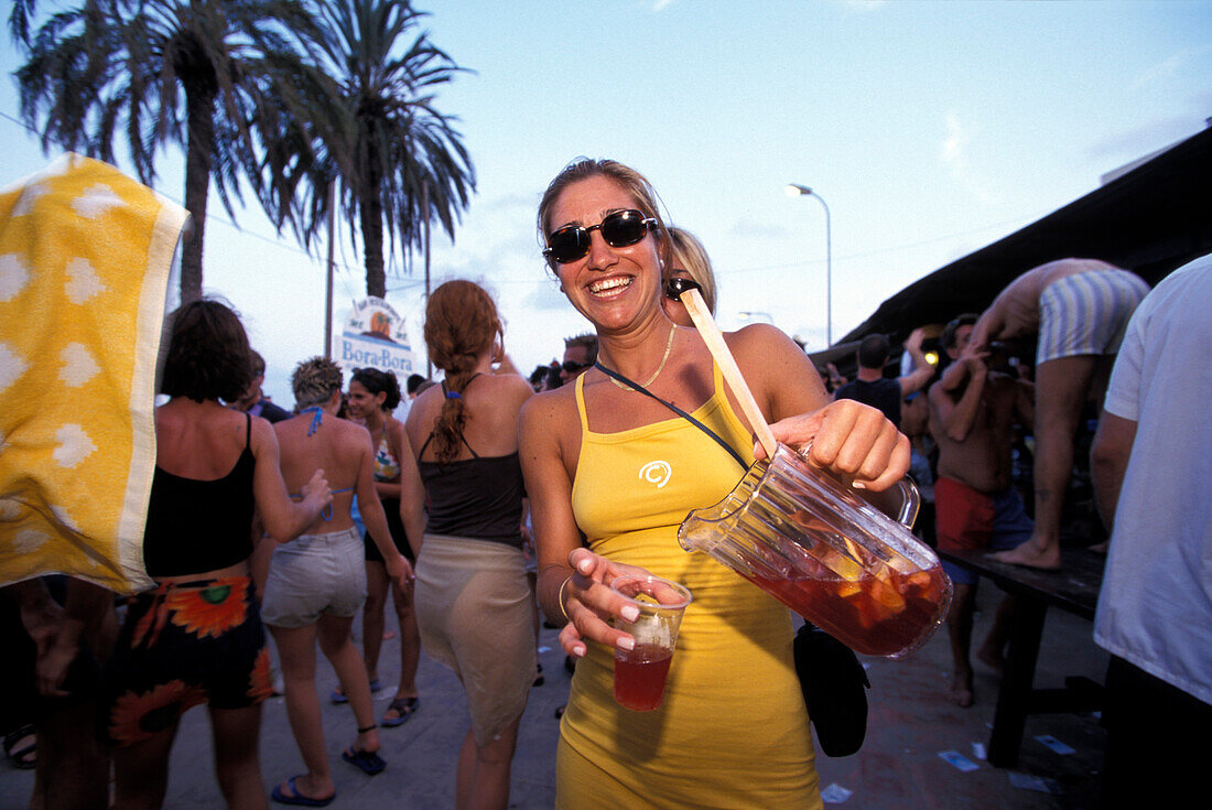 Bora Bora Disco Beach, Platja d'en Bossa Ibiza, Spain