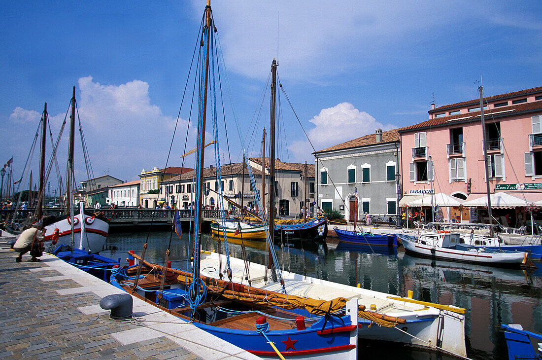 Historic Boats, Harbour, Cesenatico, Adriatic Sea, Italy