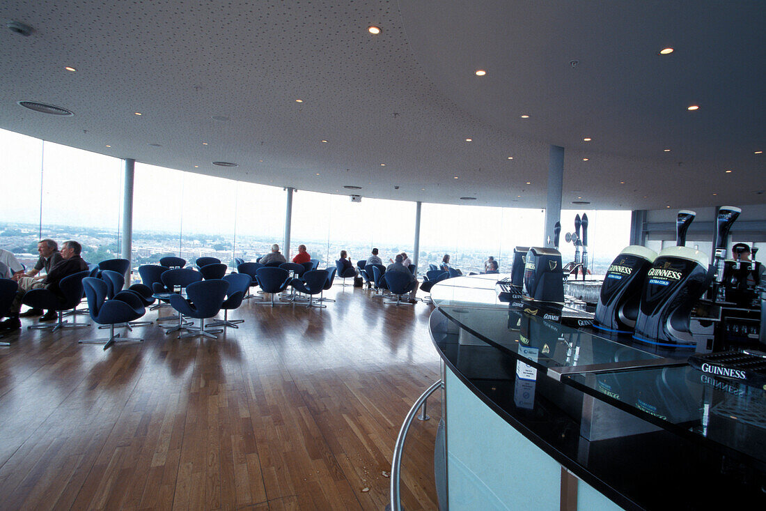 People at the Sky Bar of the museum The Storehouse, Guinness Brewery, Dublin, Ireland, Europe