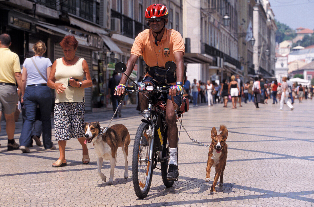 Biker, Rua Augusta, Baixa, Lisbon Portugal