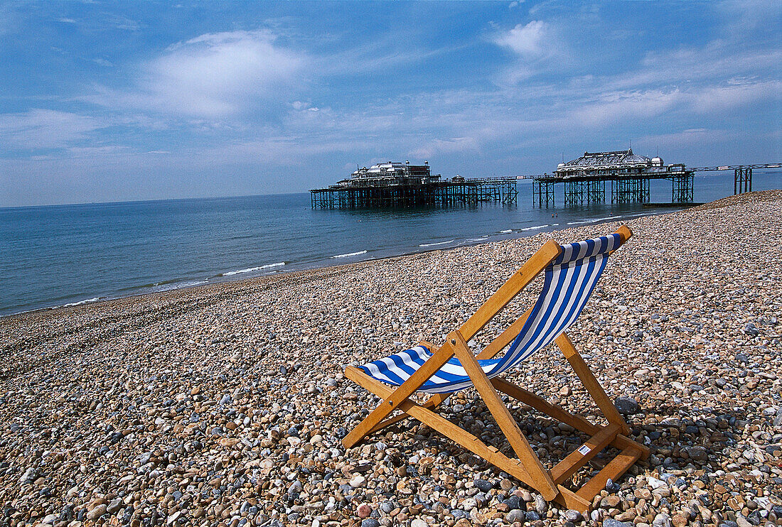 Beach Chair, West Pier, Brighton, East Sussex, England
