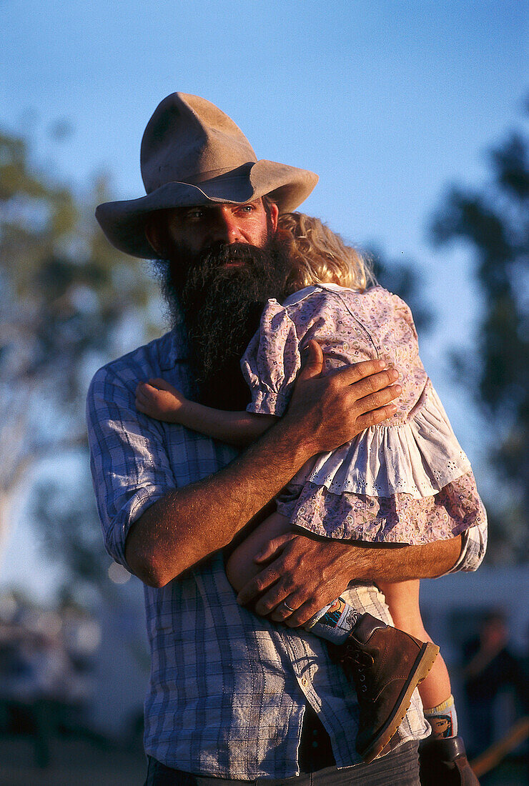 Farmer with Daughter, at Katherine Fair NT, Australia