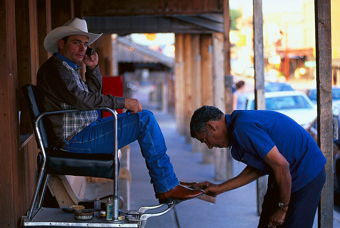 Cowboy Bootshine, Stockyards Nr. 1, Fort Worth, Texas, USA