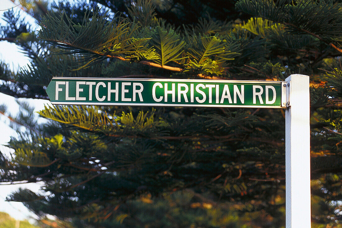 Road Sign, Norfolk Island Australia
