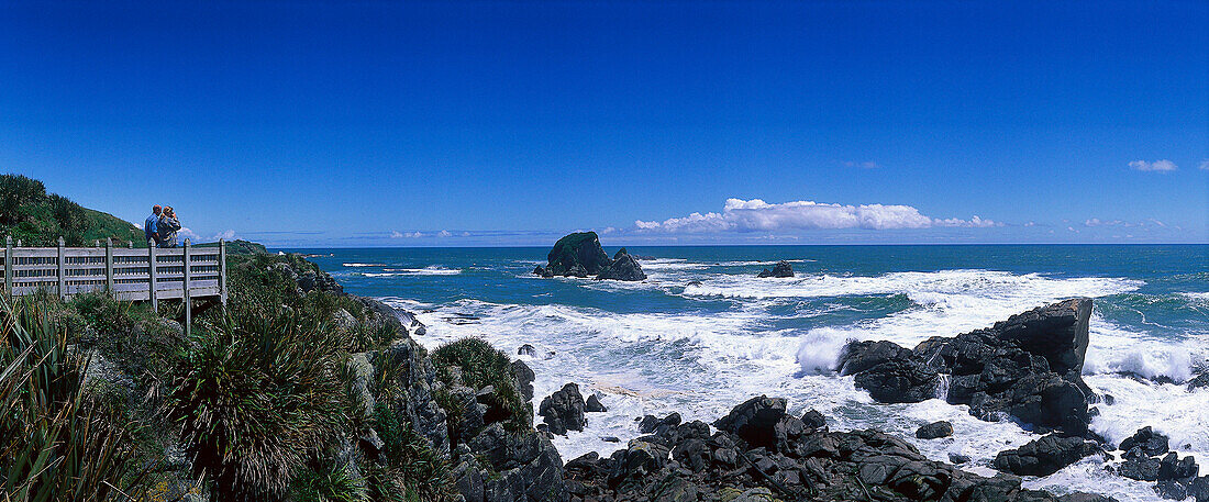 Küste der Tasman-See am Cape Foulwind, Westküste, Südinsel, Neuseeland