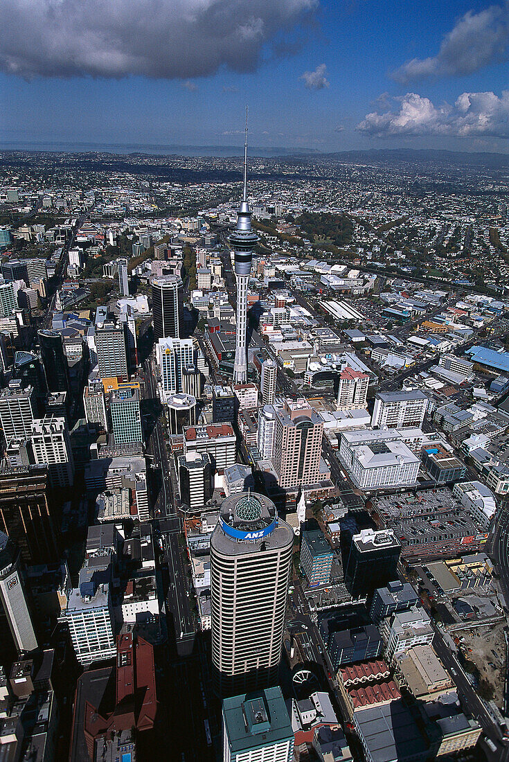 Aerial Photo, Sky Tower Auckland, New Zealand
