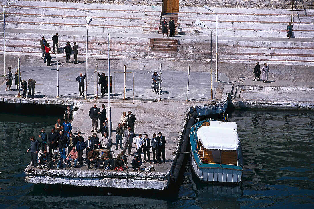 Fisherman on Pier, Sevastopol Crimea, Ukraina