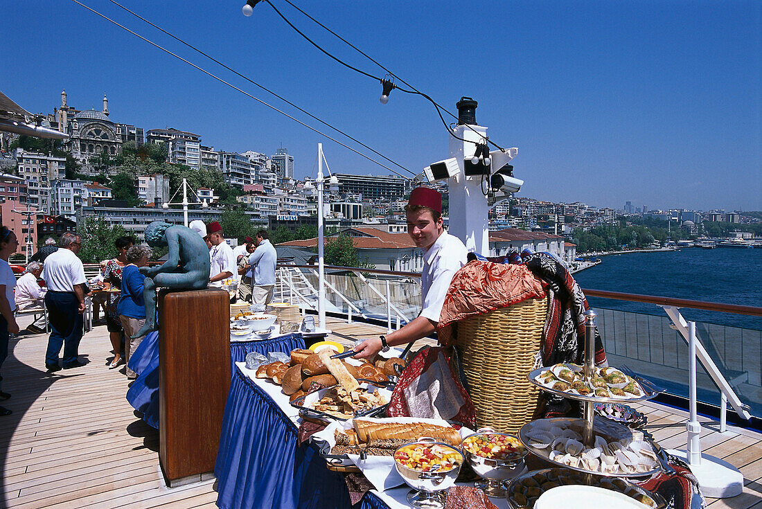 Turkish Buffet at Lido Café, MS Europa, Istanbul Turkey