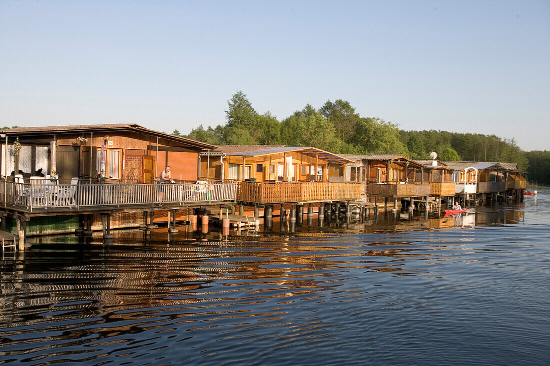 Vacation Homes on Waterway, Vacation homes on waterway, Mueritz-Havel-Wasserstrasse Waterway, Near Mirow, Mecklenburgian Lake District, Germany