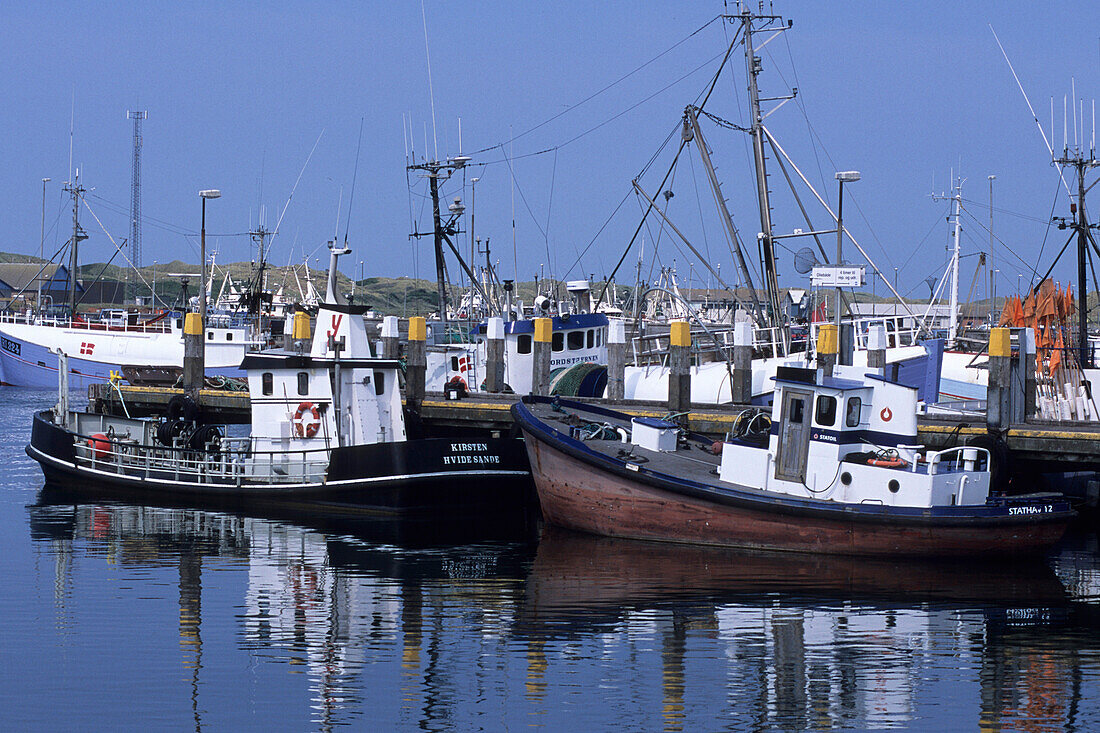 Hvide Sande Fishing Boats, Ringkøbing Fjord, Hvide Sande, Central Jutland, Denmark