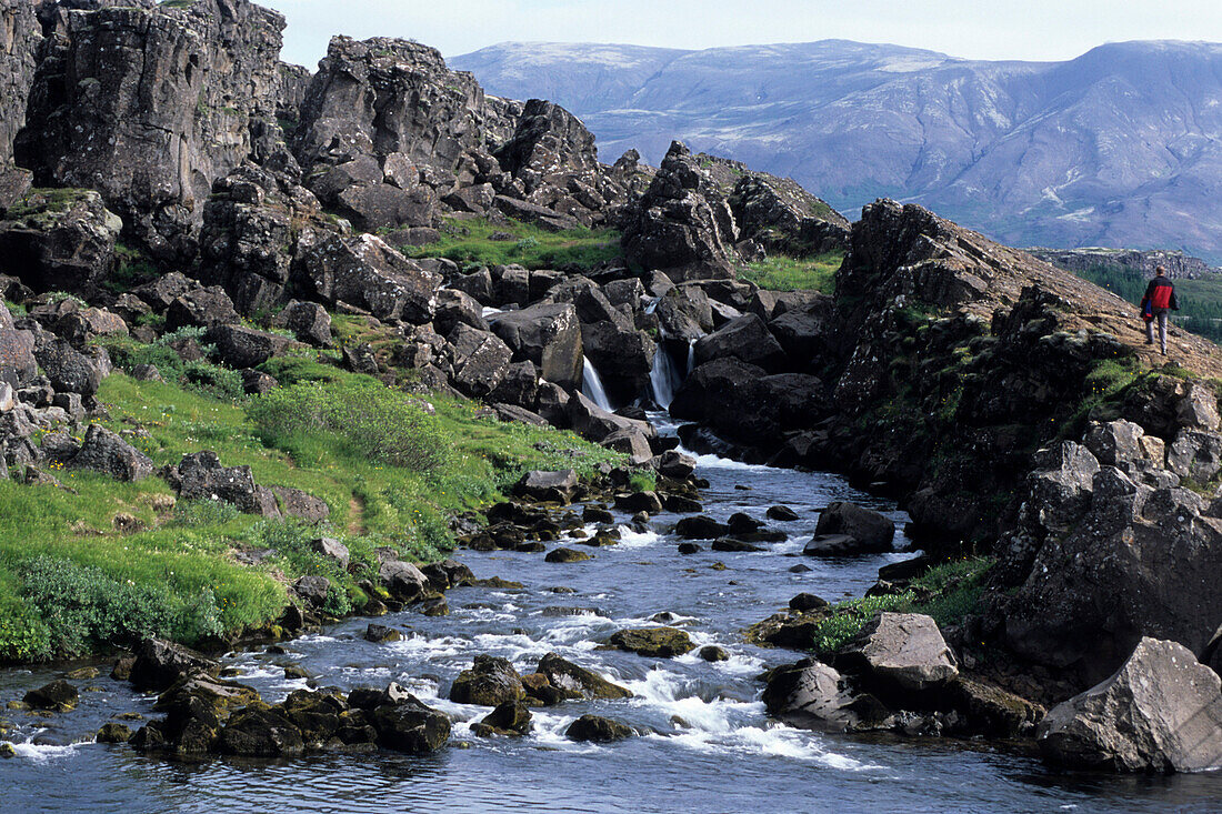 Stream at Almannagja Rift, Pingvellir National Park, Iceland