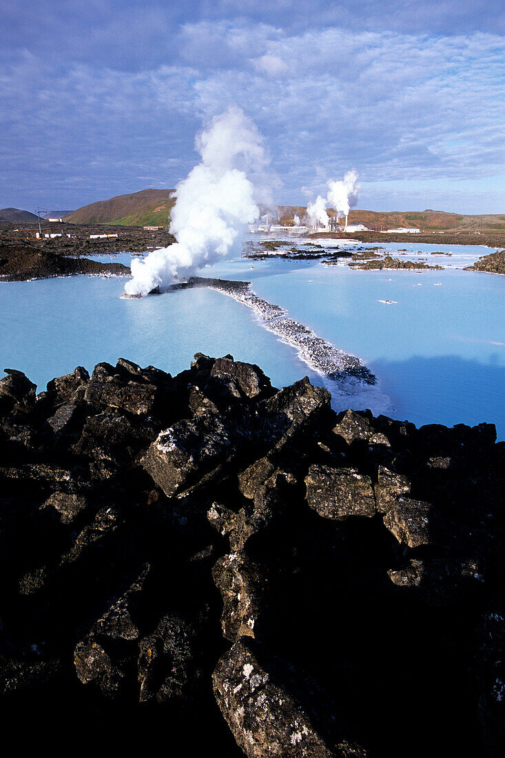 Blue Lagoon Steam, Svartsengi Geothermal Plant, Near Grindavik, Iceland