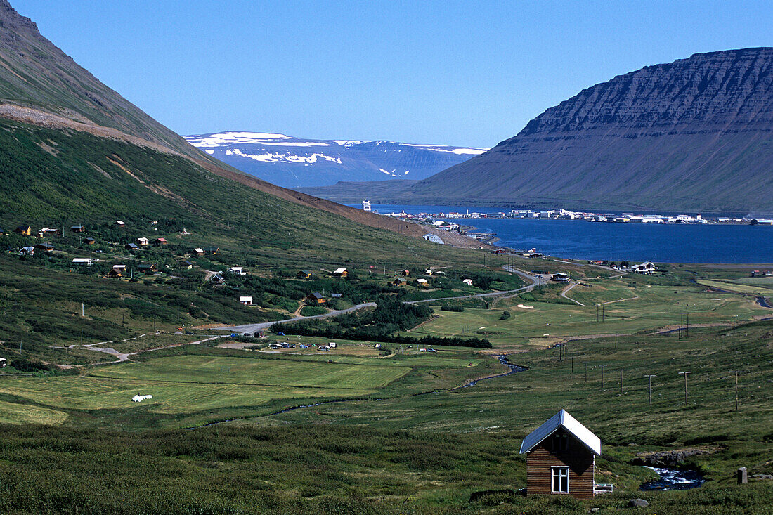 View over Ísafjörður, Isafj'rdur, Ísafjarðarbær, Iceand