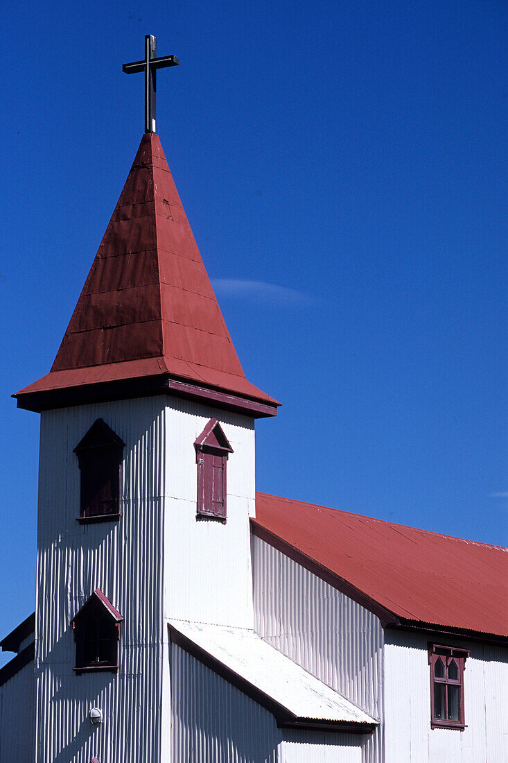 Eisenkirche aus Wellblech, Bolungarvik, Island