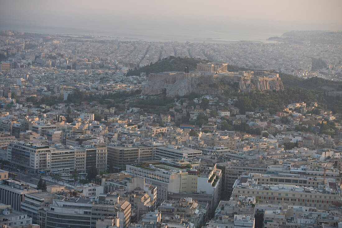 View from Lykavittos Hill, Athens, Greece