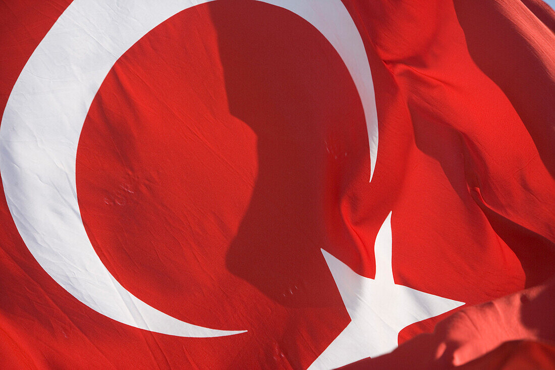 Turkische Fahne, Bodrum, Türkische Ägäis, Türkei