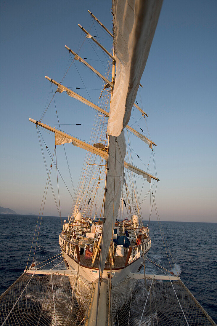 Star Flyer, View from Bowsprit, Aegean Sea, Turkey