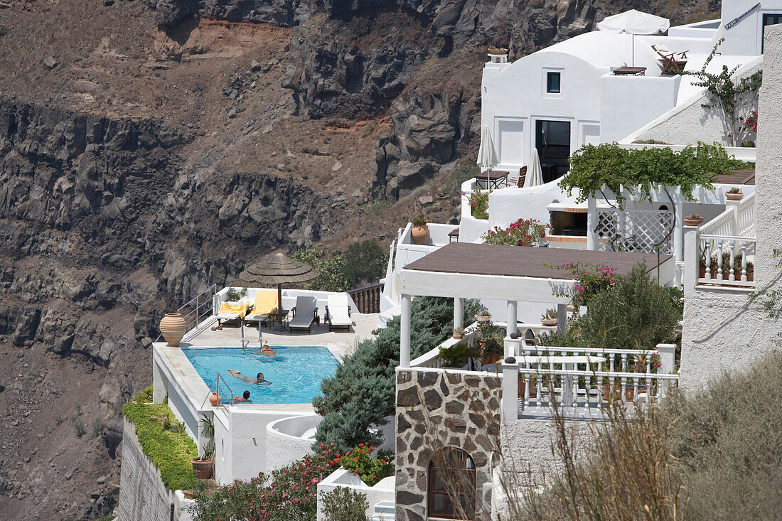Cliffside Hotels, Fira, Santorini, Cyclades, Greece