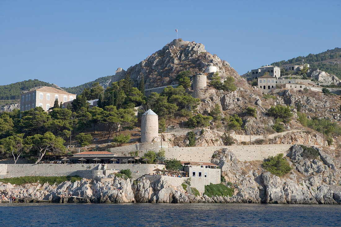 View from Star Flyer, Hydra, Idhra, Saronic Islands, Greece