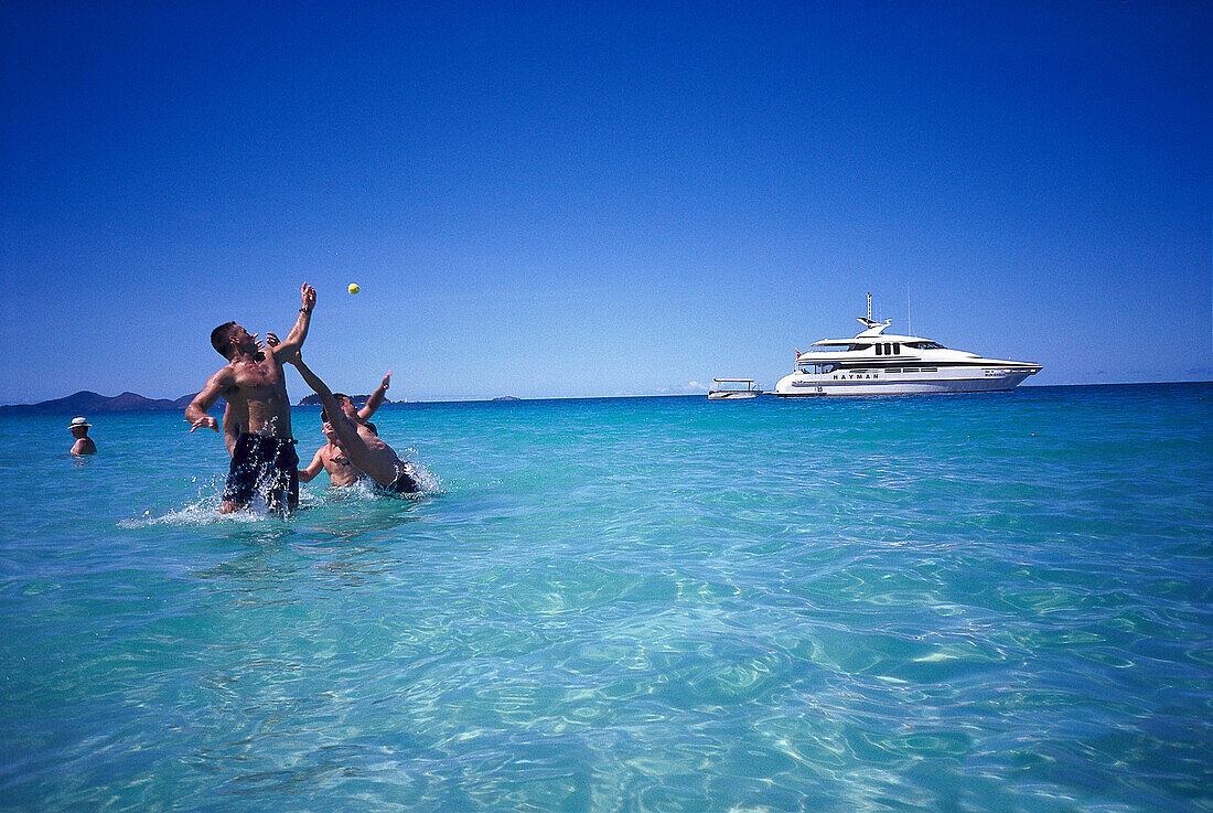 Beach Boys & Sun Eagle, Whitehaven Beach, Whitsunday Isl. Queensland, Australia