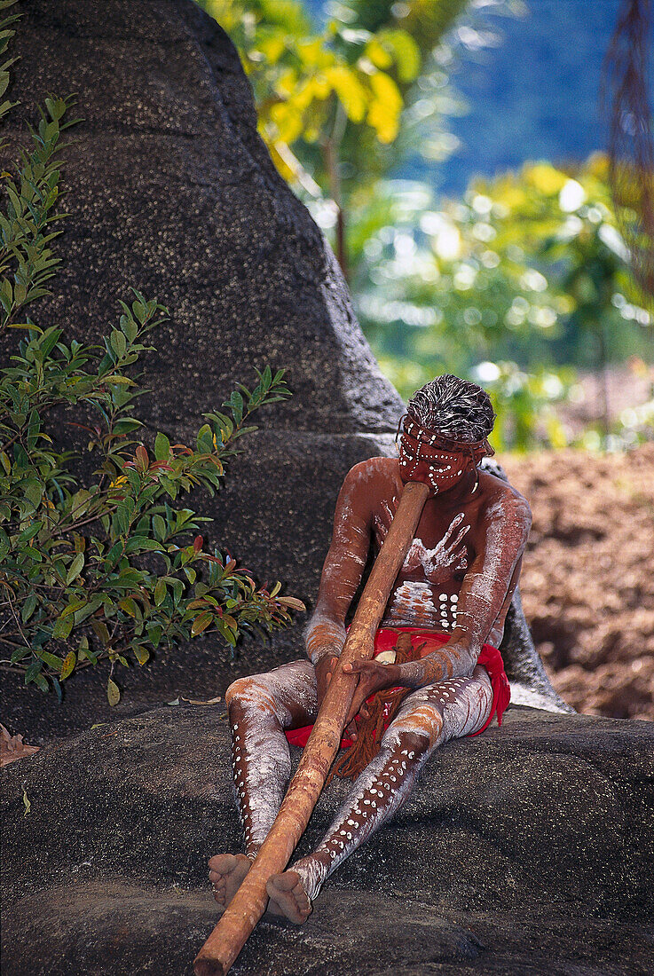 Aborigine, Tjapukai Dance Theatre, near Cairns Queensland, Australia