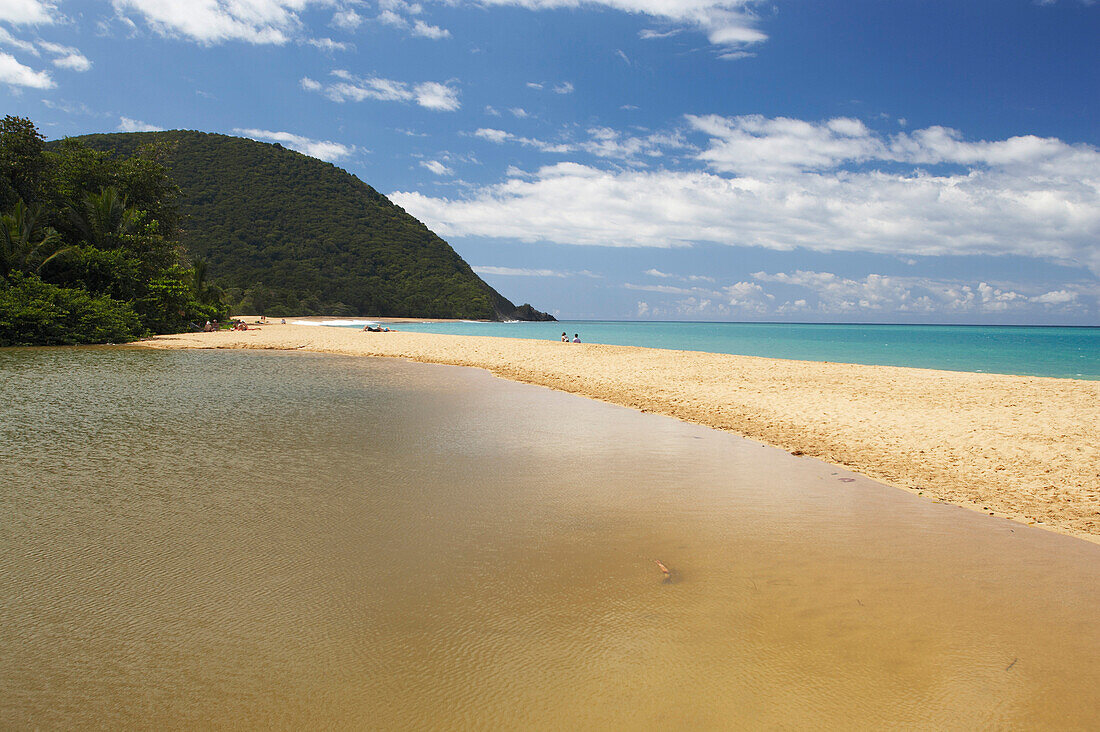 Einsamer Strand, Grande-Anse Beach, Deshaies, Guadeloupe, Karibisches Meer, Karibik, Amerika