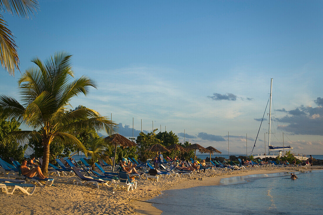 Beach, Hotel Creole Beach, Le Gosier, Beach in front of Hotel Creole Beach, Basse-Terre, Guadeloupe, Caribbean Sea, America