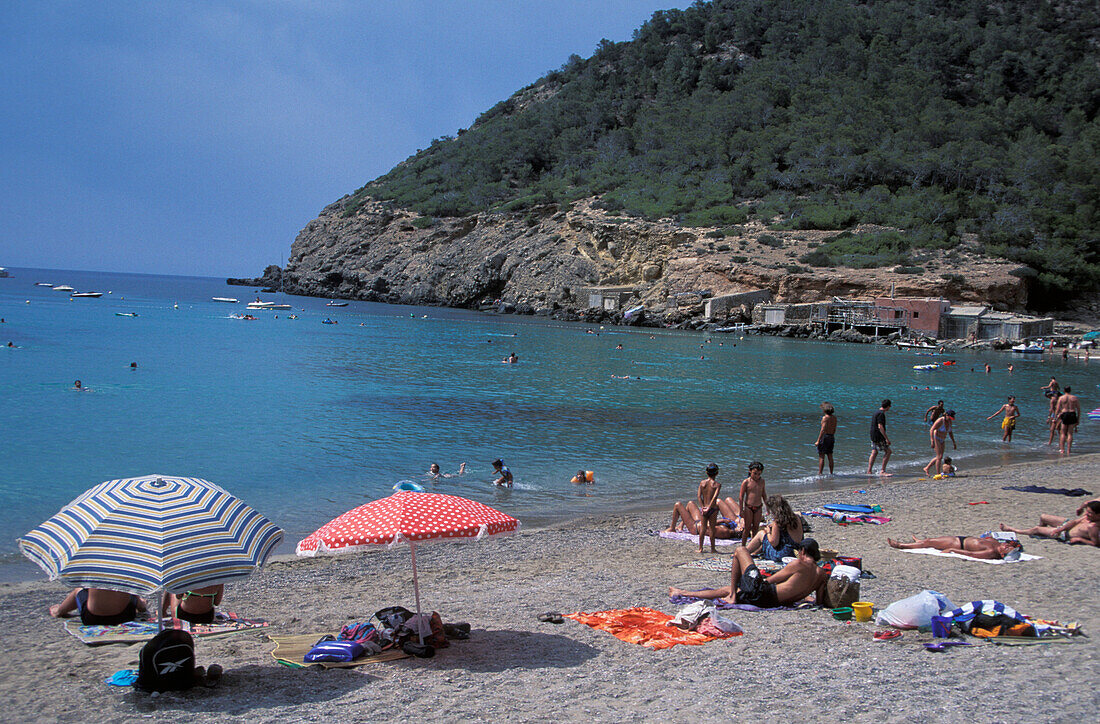 Cala Benirras, Sant Miquel, Ibiza, Balearen Spanien