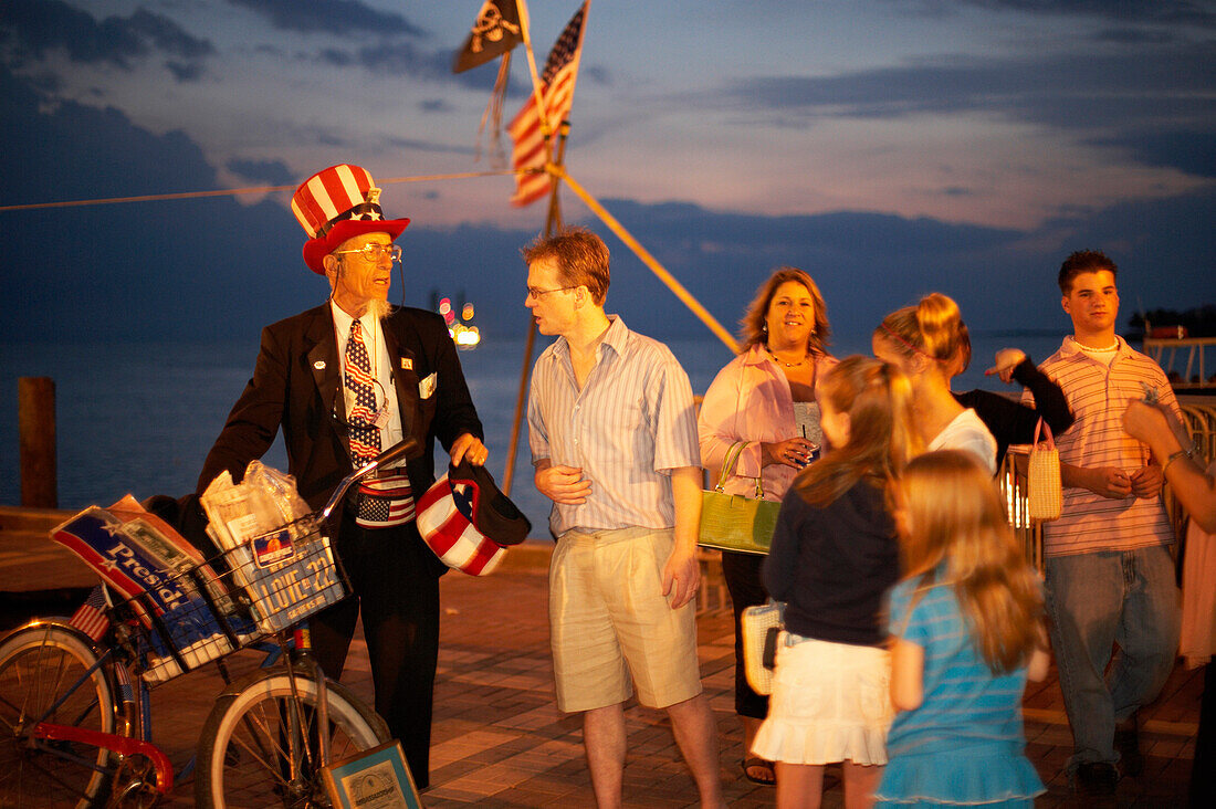 Exhibitor at the daily sunset celebrations, Mallory Square, Key West Florida, USA